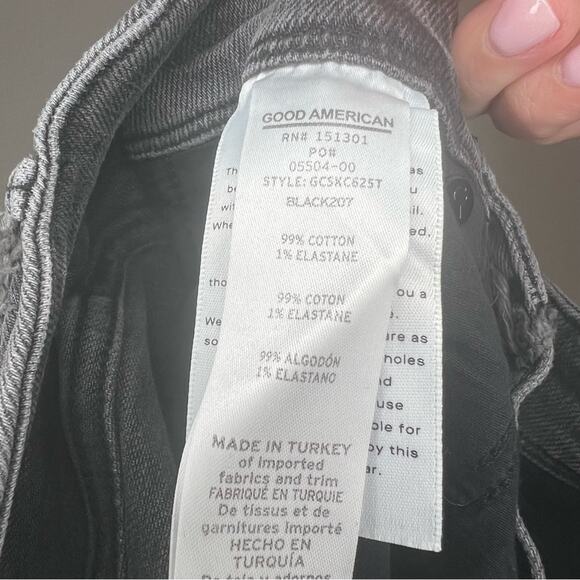 Good American Good Curve Skinny Crop Fringe Detail Size 2 / 26 - Picture 10 of 11